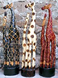 Giraffenpaar aus holz Holzfigur Giraffe